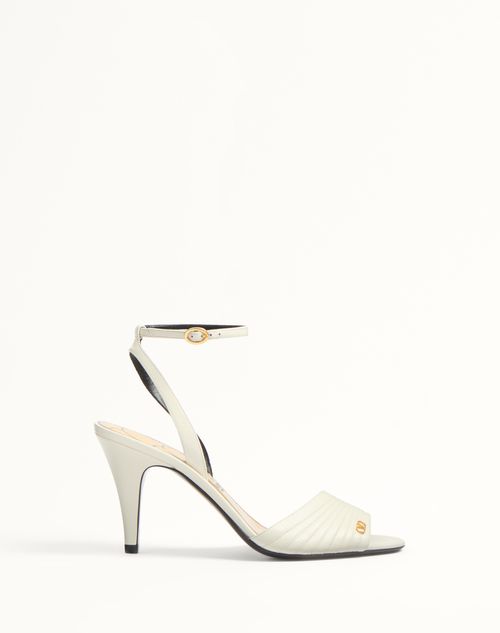 Valentino Garavani - Ladycrush Sandal In Kidskin 85mm - Ivory - Woman - Sandals