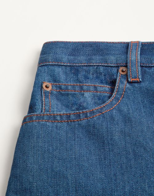 Valentino - SHORTS DE MEZCLILLA LIVIANA  - Denim - Mujer - Denim