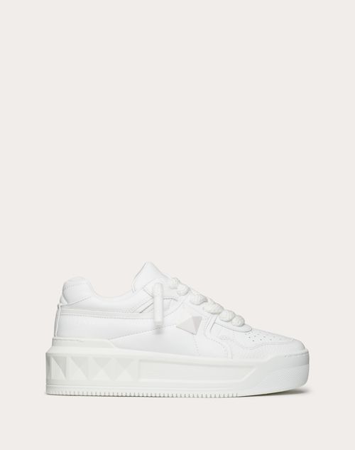 One Trainer In Nappa Leather for Woman White | Valentino US