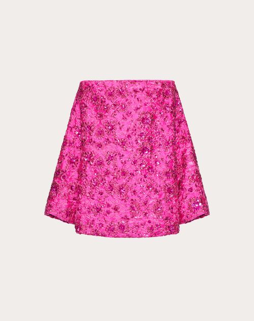Valentino - Short Jacquard Dress - Pink Pp - Woman - Dresses