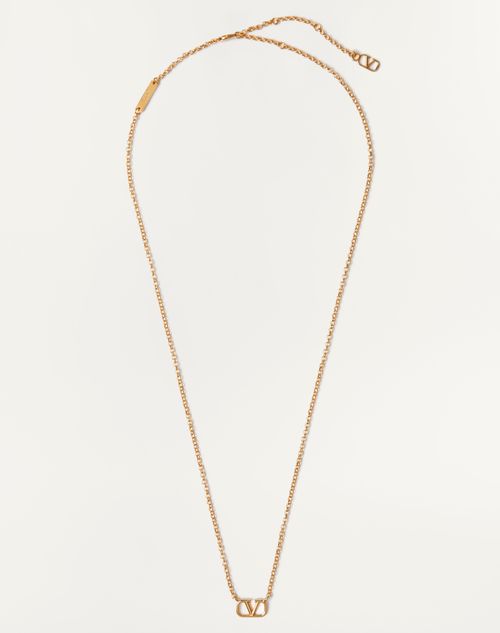 Valentino Garavani - Vlogo Signature Metal Necklace - Gold - Man - Jewels - M Accesories