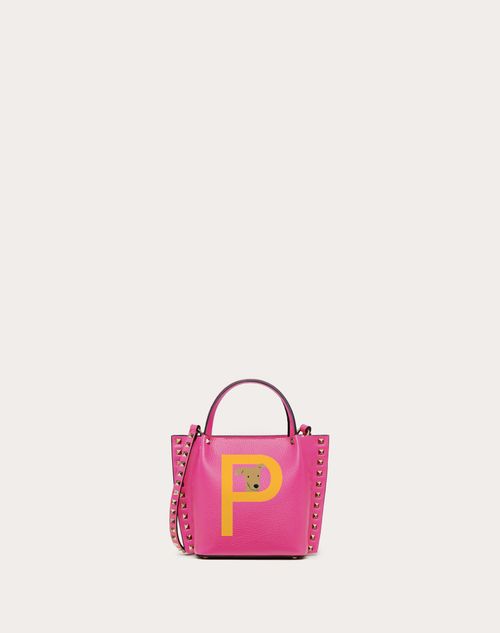 Valentino Garavani - Valentino Garavani Rockstud Pet Small Customizable Shopper - Sheer Fuchsia/sunflower - Woman - Rockstud Pet - Bags