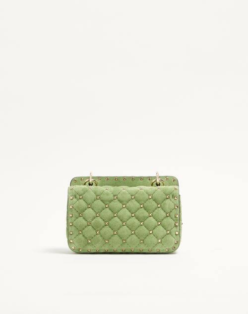 Valentino Garavani - Valentino Garavani Rockstud Spike Small Suede Bag - Mint - Woman - Shoulder Bags