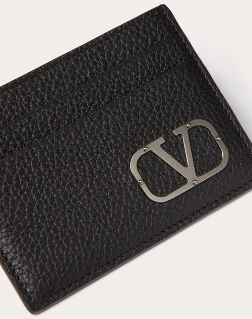 Valentino Garavani Vlogo Leather Card Case