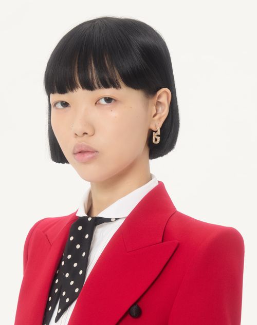 Valentino Garavani - Orecchini Vlogo Signature In Metallo E Cristalli Swarovski ® - Oro/crystal - Donna - Gioielli