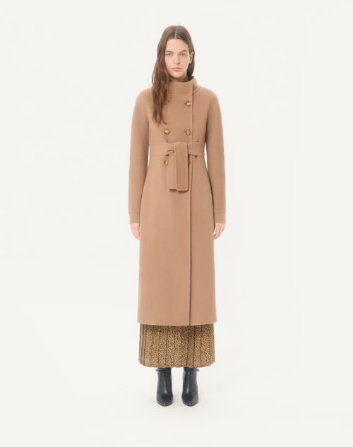 Valentino - Double Kashmir Coat - Camel - Woman - Coats And Outerwear