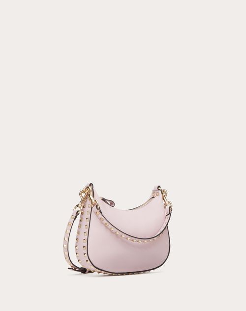 Valentino Garavani - Small Rockstud Hobo Bag In Grainy Calfskin - Water Lilac - Woman - Woman Bags & Accessories Sale
