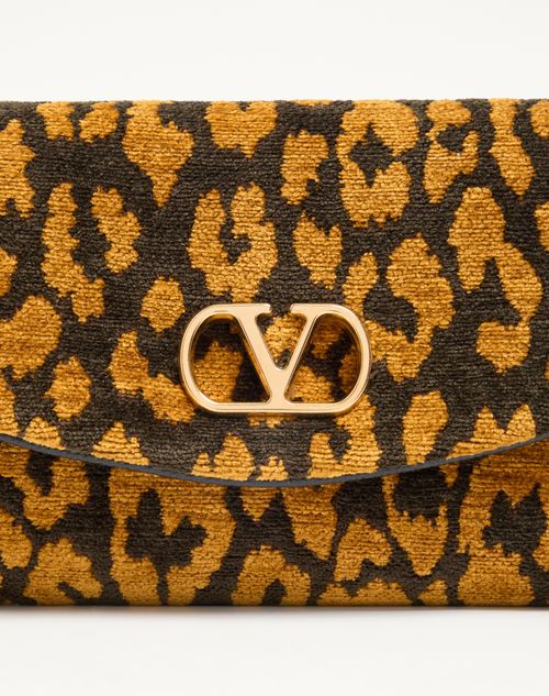 Valentino Garavani - Valentino Garavani Devain Small Shoulder Bag In Animalier Jacquard Fabric - Animal Print - Woman - Shoulder Bags