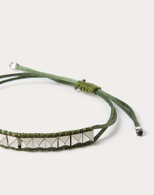 ヴァレンティノ カラーサイン コットン X メタル ブレスレット For 男性 Valentino Jp