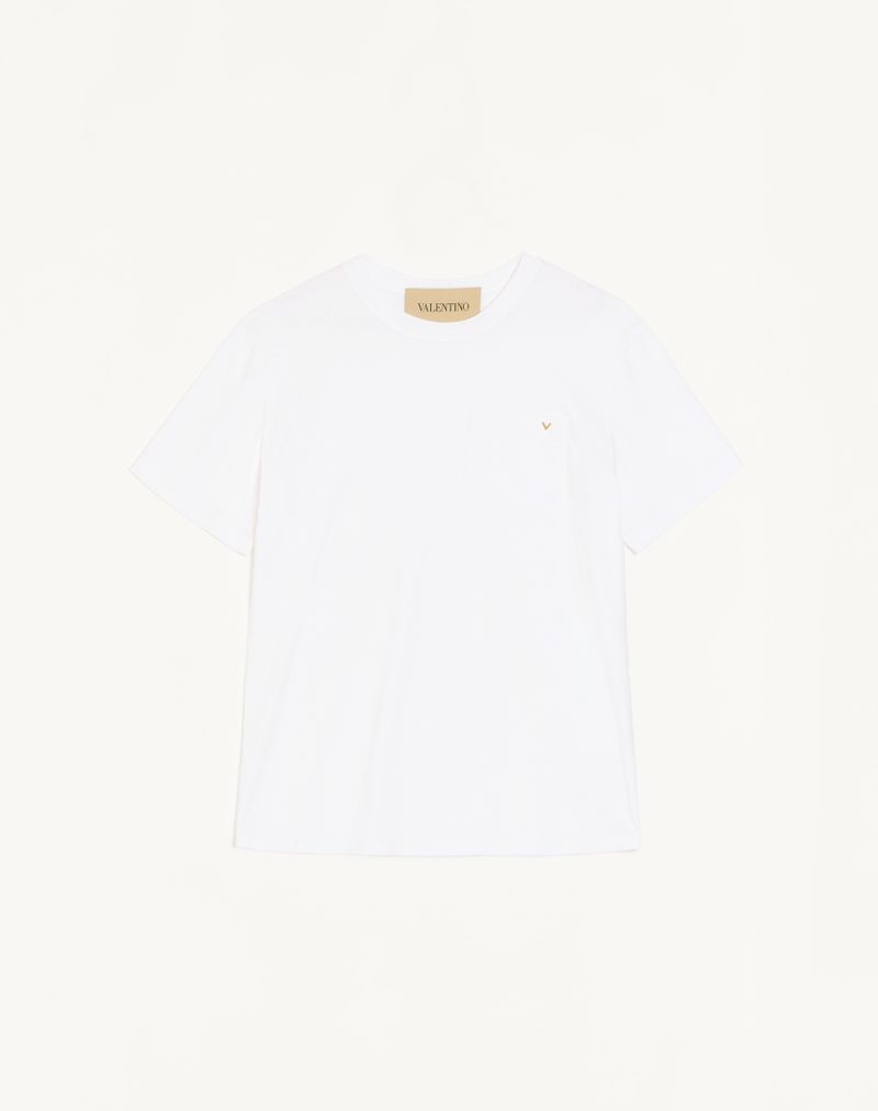T-shirt Coton VGold Blanc — Valentino