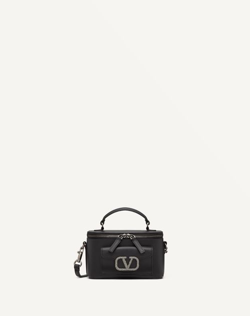 Mini Valentino Garavani Locò Calfskin Handbag With Jewel 