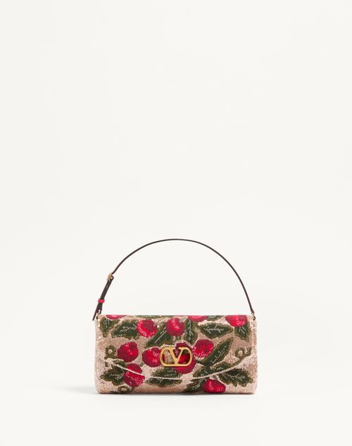 Valentino Garavani - Valentino Garavani Vain Soft Embroidered Small Shoulder Bag - Multicolour - Woman - Clutches
