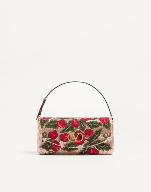 Valentino Garavani - Valentino Garavani Devain Embroidered Small Shoulder Bag - Multicolor - Woman - Bags