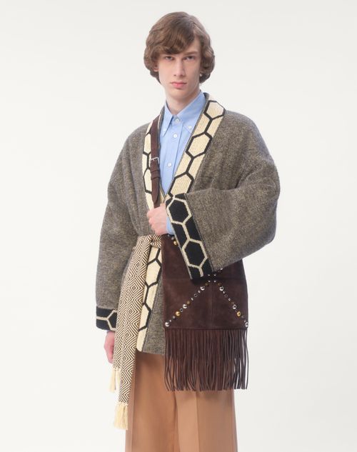 ヴァレンティノ ガラヴァーニ ネルコート スエード フリンジ付き  