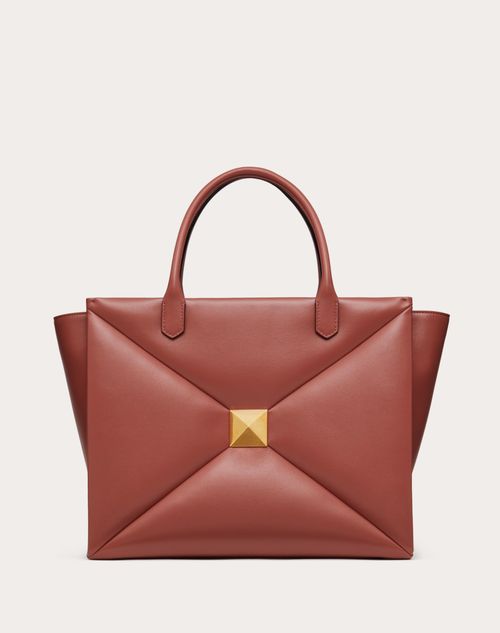 Valentino Garavani - Large One Stud Nappa Handbag - Gingerbread - Woman - Bags