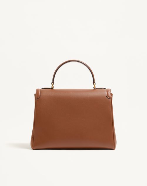Valentino Garavani - Valentino Garavani 9to5 Smooth Calfskin Handbag - Tobacco - Woman - Top Handle Bags
