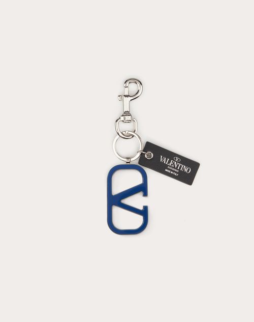 Valentino Garavani - Vlogo Signature Keychain - Bright Blue - Man - Other Accessories
