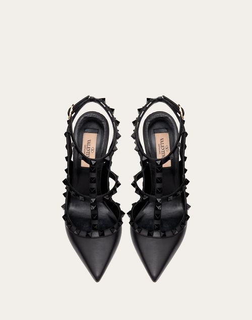 Rockstud Strap With Tonal Studs 100 for Woman in Black | Valentino US