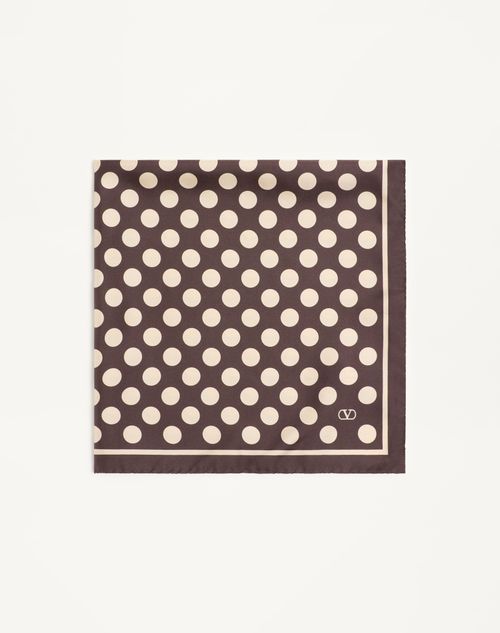 Valentino Garavani - Opticool Silk Scarf - Brown/butter - Man - Soft Accessories