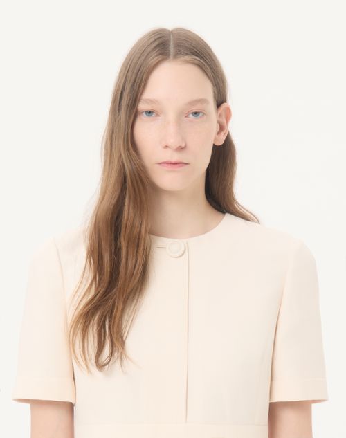 Valentino - Crepe Couture Short Dress - Vanilla - Woman - Dresses