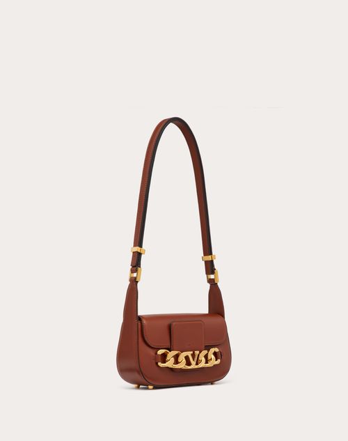 Valentino Garavani - Vlogo Chain Small Calfskin Shoulder Bag - Bronze - Woman - Shoulder Bags
