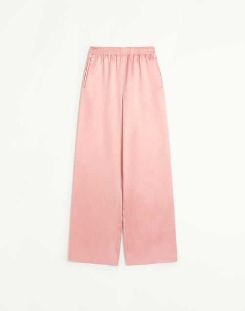 Valentino - Double Duchesse Trousers - Geranium - Woman - Trousers And Shorts