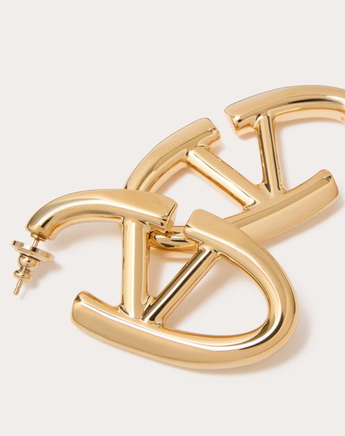 Valentino Garavani - Vlogo The Bold Edition Metal Earrings - Gold - Woman - Jewellery
