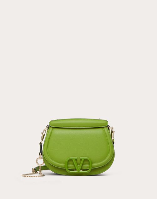 Valentino Garavani - Vsling Shoulder Bag In Grainy Calfskin - Chartreuse - Woman - Shoulder Bags