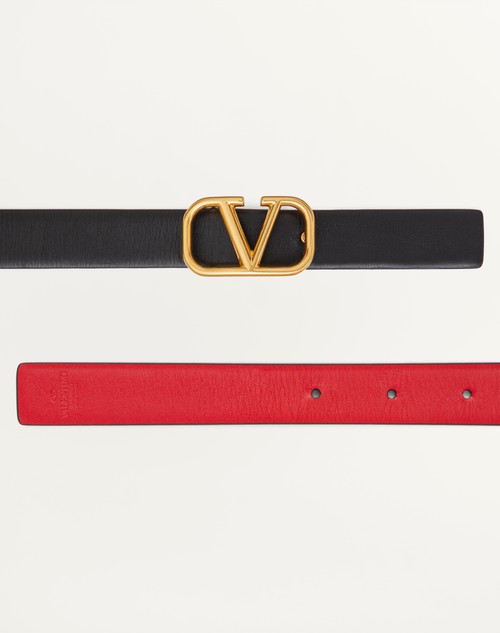 Valentino Garavani Black VLogo Signature Belt