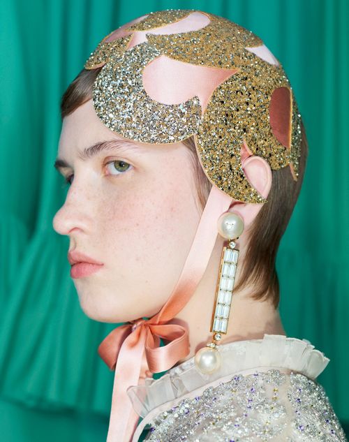 Valentino Garavani - San Fin Metal Earrings With Swarovski® Crystals And Pearls - Gold/cream/crystal - Woman - Fashion Jewelry