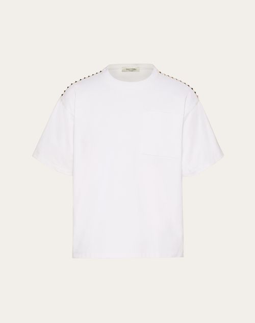 Valentino - Rockstud Untitled T-shirt - White - Man - Man