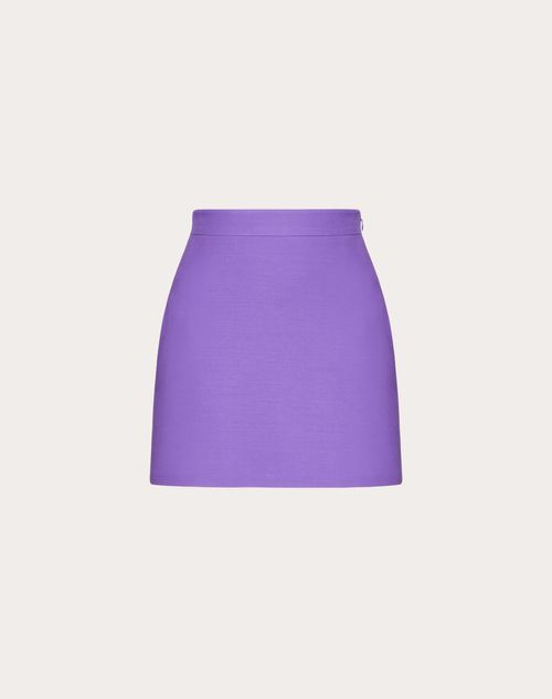 Valentino - Crepe Couture Miniskirt - Rich Violet - Woman - New Arrivals