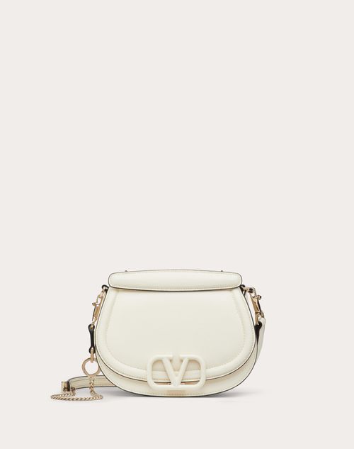 Valentino Garavani - Vsling Shoulder Bag In Grainy Calfskin - Ivory - Woman - Shoulder Bags