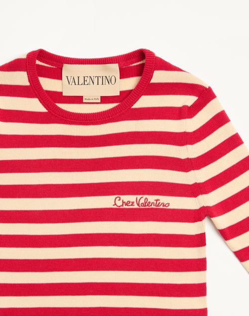 Valentino - Cotton Sweater - Birch/paris - Woman - Knitwear