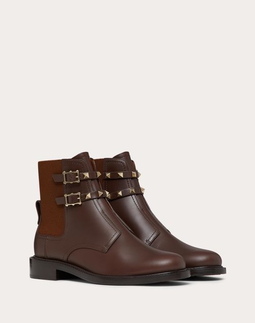 Valentino Garavani - Rockstud Calfskin Ankle Boot 20 Mm - Fondant - Woman - Boots