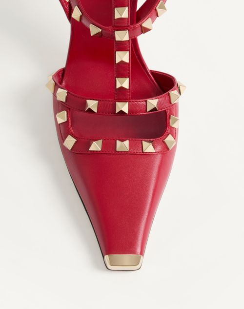 Valentino Garavani - Rockstud Pumps Aus Ziegenleder 100 Mm - Rot - Frau - Pumps Und Slingbacks