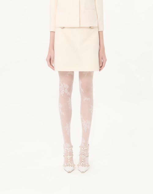 Valentino - Crepe Couture Short Skirt - Ivory - Woman - Skirts