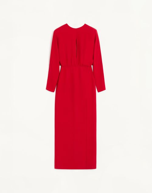 red valentino dresses Puff-sleeve Floral Midi Dress The length of the dress extends to the calf valentino Red Dresses for Women