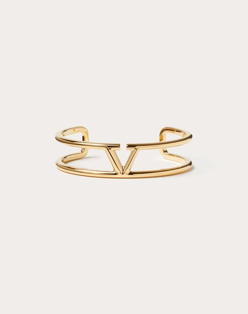 Valentino Garavani - Vlogo Signature Metal Bracelet - Gold - Man - Man Bags & Accessories Sale