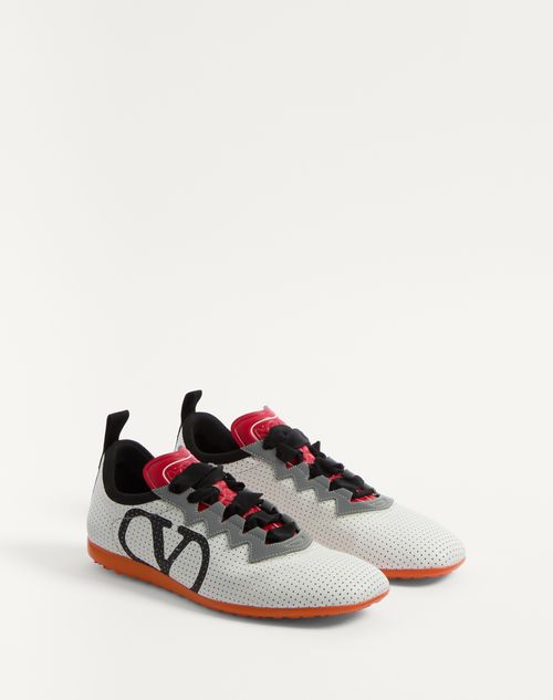 Valentino Garavani - Chromathon Sneaker In Perforated Nappa - Multicolour - Woman - Trainers