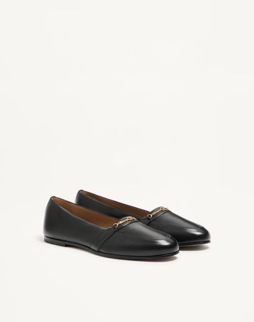 Valentino Garavani - Étudiant Nappa Leather Loafer - Black - Man - Loafers And Drivers
