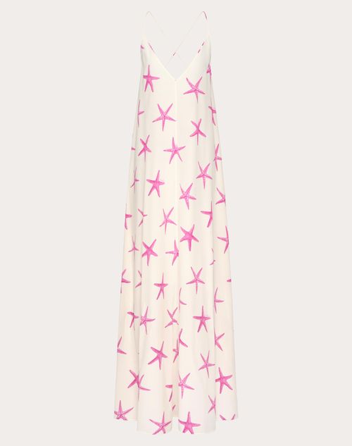 Valentino - Crepe De Chine Starfish Evening Dress - Ivory/pink Pp - Woman - Ready To Wear