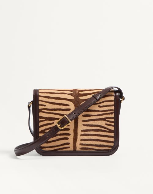 Valentino Garavani - Valentino Garavani 9to5 Shoulder Bag In Animalier Pony- Effect Calfskin
 - Beige/testa Di Moro - Man - Man Bags & Accessories Private Promotions