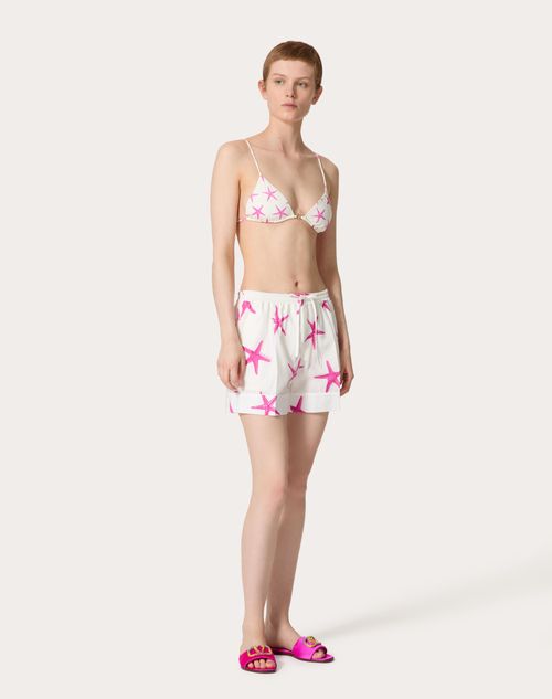 Lycra Starfish Bikini for Woman in Ivory pink Pp Valentino PL