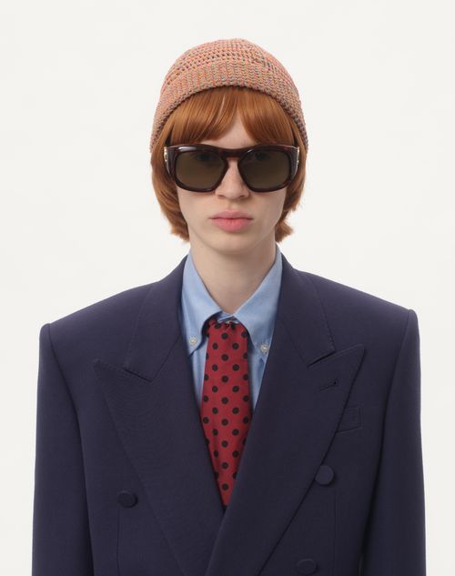 Valentino - Double-breasted Jacket In Wool Gabardine - Indigo - Man - Coats And Blazers