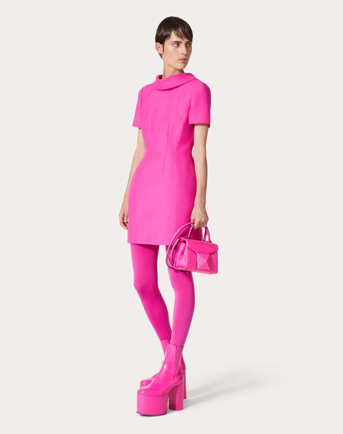 Valentino - Vestido Corto De Crepe Couture Con Detalle De Moño - Pink Pp - Mujer - Rebajas Ready To Wear Para Mujer