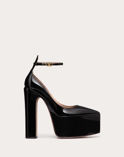 Valentino Garavani - Valentino Garavani Tan-go Platform Pump In Patent Leather 165mm - Black - Woman - Shoes