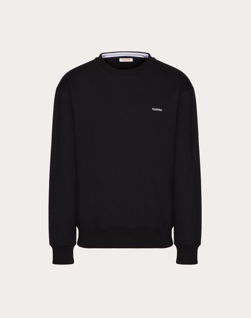 Valentino - Sweat-shirt Ras-du-cou En Coton À Imprimé Valentino - Noir - Homme - T-shirts Et Sweat-shirts