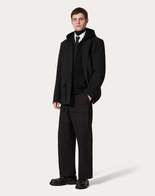 Valentino - Cotton Canvas Cargo Trousers - Black - Man - Apparel