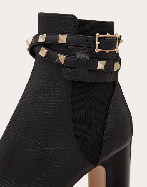 valentino rockstud 90 leather bootie